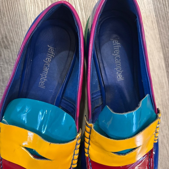 Jeffrey Campbell Lenna‎ Colorblock Penny Loafers - Primary Colors
